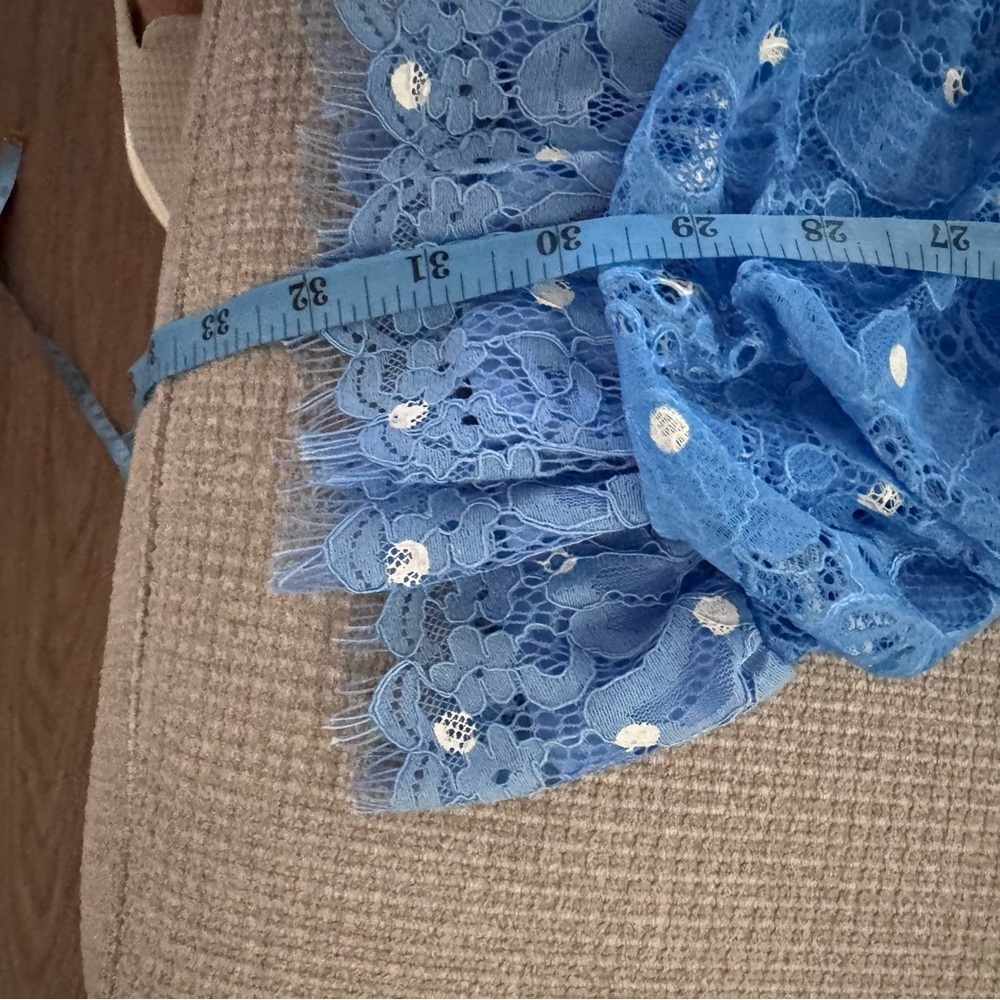 For Love And Lemons Samira Blue Lace Mini Dress size medium NWT - Picture 9 of 9